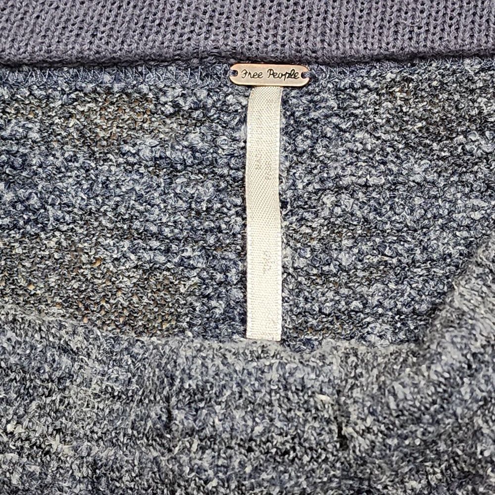 Free People Womens S Jogger Pants Blue Pull On Cozy Lounge Chunky Knit Pockets - Picture 7 of 10